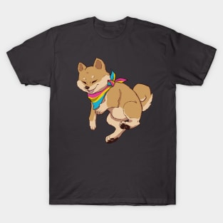 Pansexual Pride Shiba Inu T-Shirt